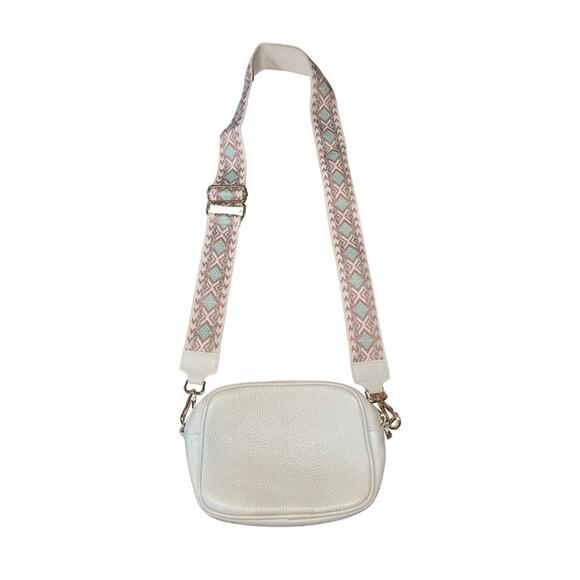 Genuine Leather Crossbody Made in Italy Southwest Adjustable Strap Purse - Picture 1 of 4